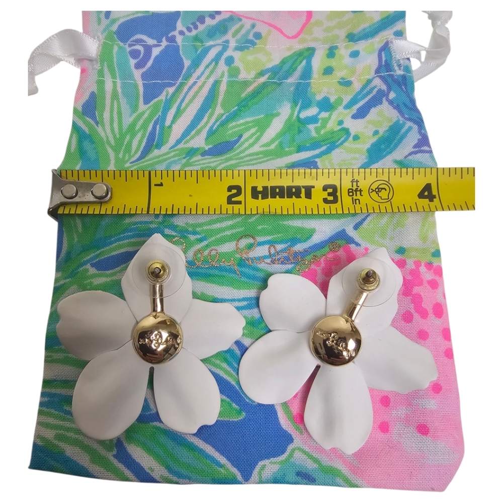 Lilly Pulitzer White Floral Earrings - Picture 3 of 5